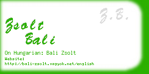 zsolt bali business card